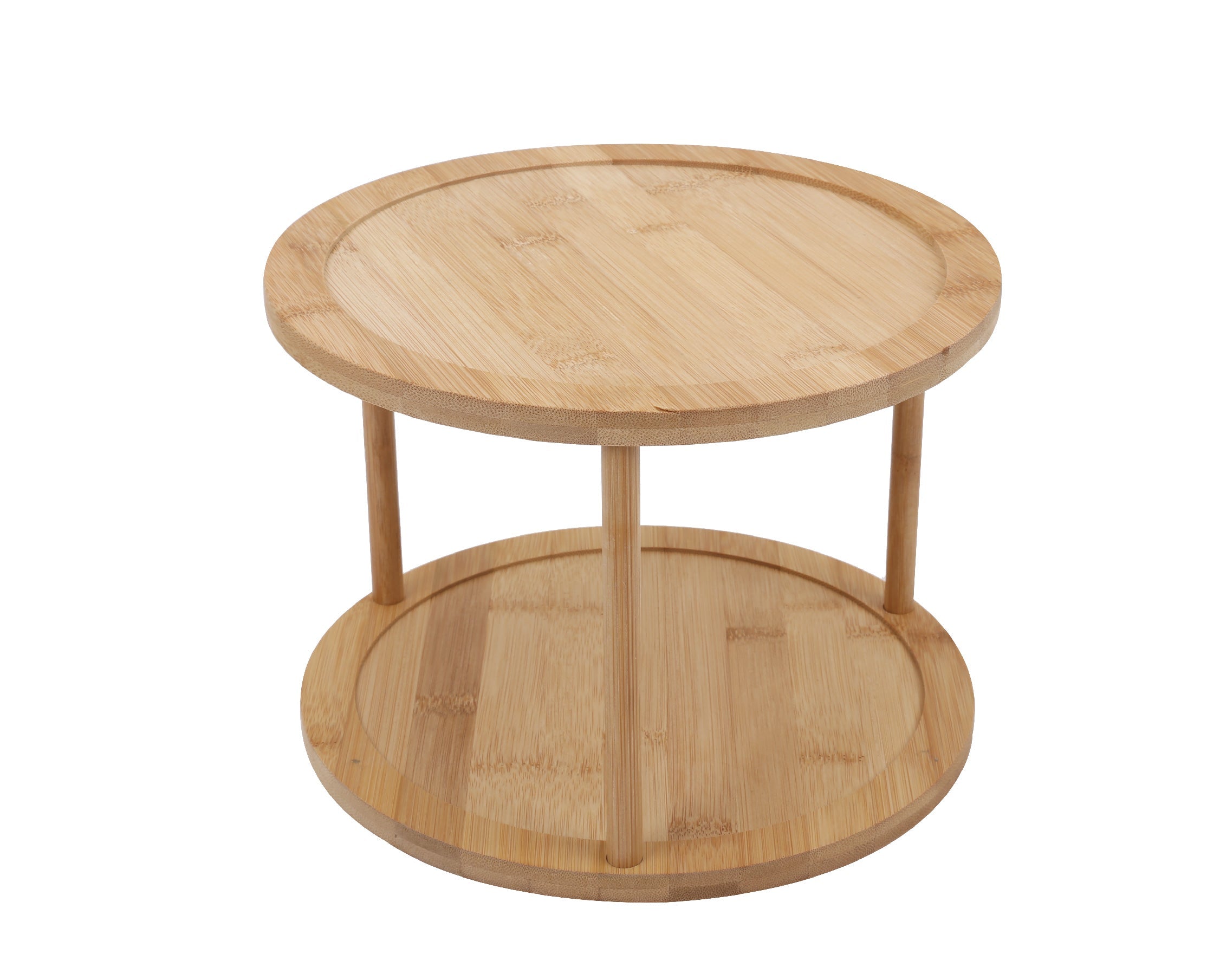 Bamboo Lazy Susan Turntable 2 Tiers V915-MB0071