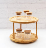 Bamboo Lazy Susan Turntable 2 Tiers V915-MB0071