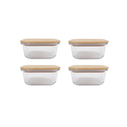 4 Pcs Bamboo Food Container - Medium V915-MB0080X4