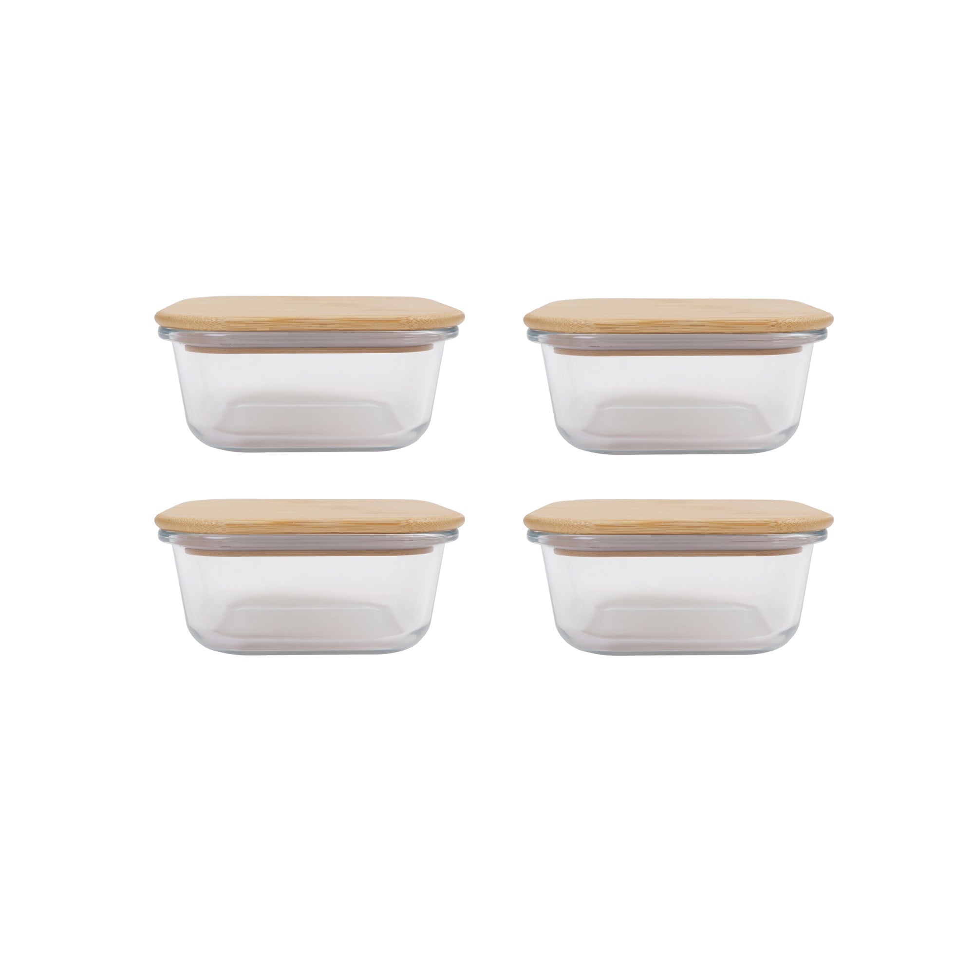 4 Pcs Bamboo Food Container - Medium V915-MB0080X4