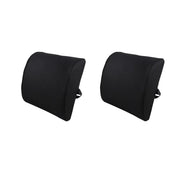 2 Pack Memory Foam Lumbar Support Cushion with Black Cover V915-MB0099X2