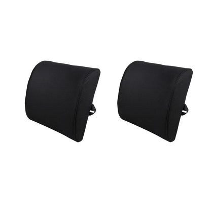 2 Pack Memory Foam Lumbar Support Cushion with Black Cover V915-MB0099X2