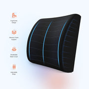 2 Pack Memory Foam Lumbar Support Cushion with Black Cover V915-MB0099X2
