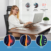 2 Pack Memory Foam Lumbar Support Cushion with Black Cover V915-MB0099X2