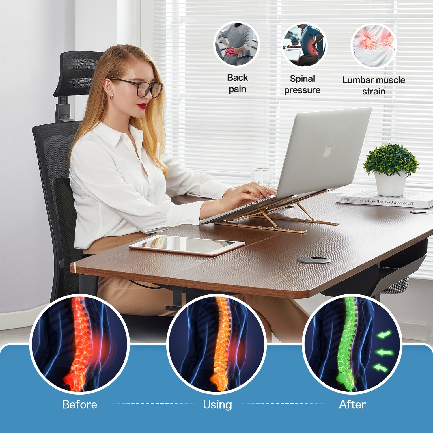 2 Pack Memory Foam Lumbar Support Cushion with Black Cover V915-MB0099X2