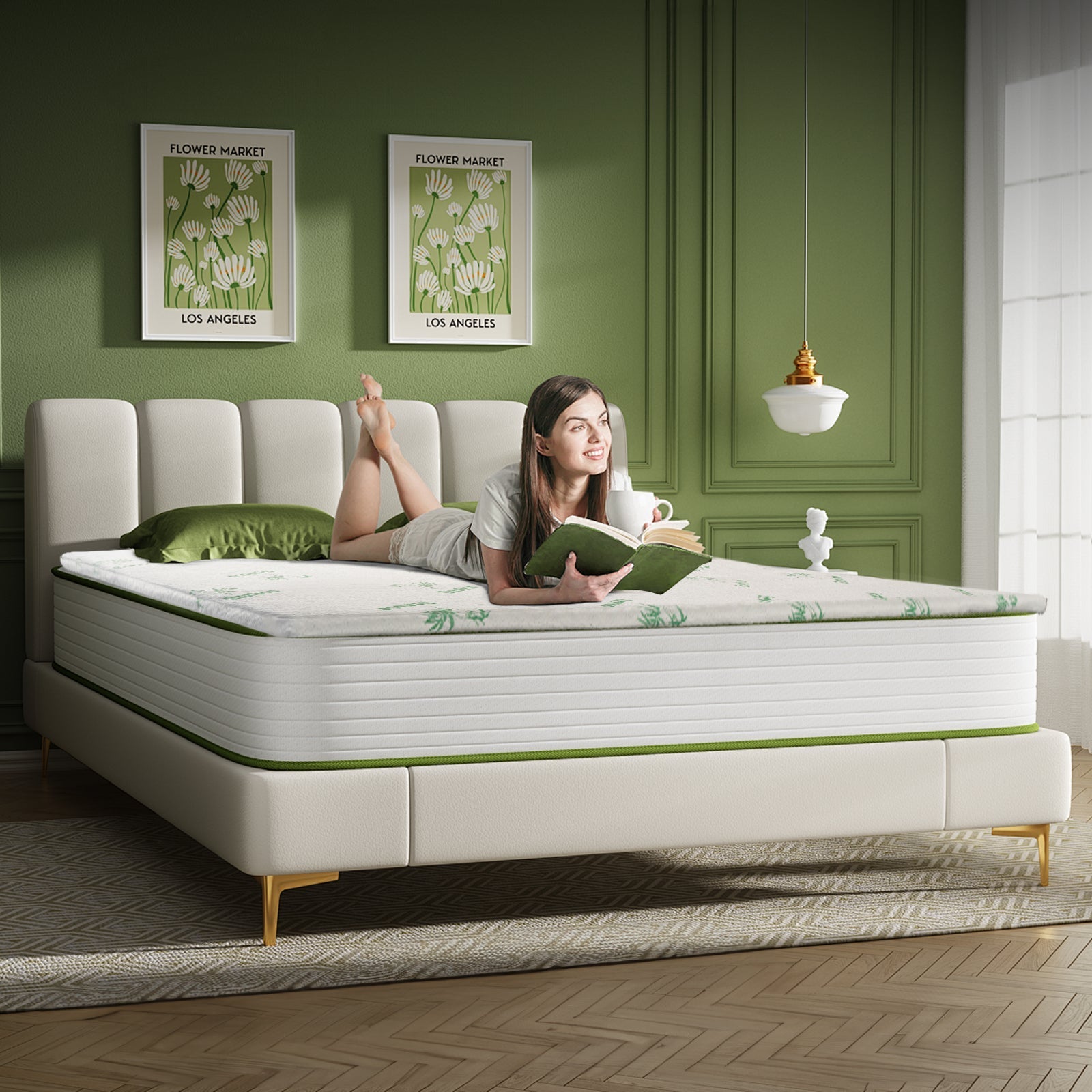 8cm Memory Foam Topper with Bamboo Mattress Cover - Queen V915-MB0102