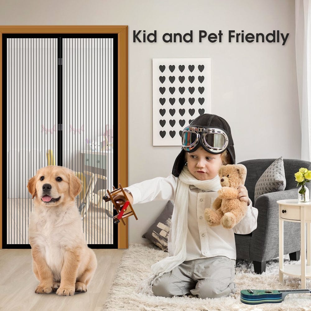 2x Instant Fly Screen, Mosquito, Insect, and Bug Free Curtain V915-OU0008X2