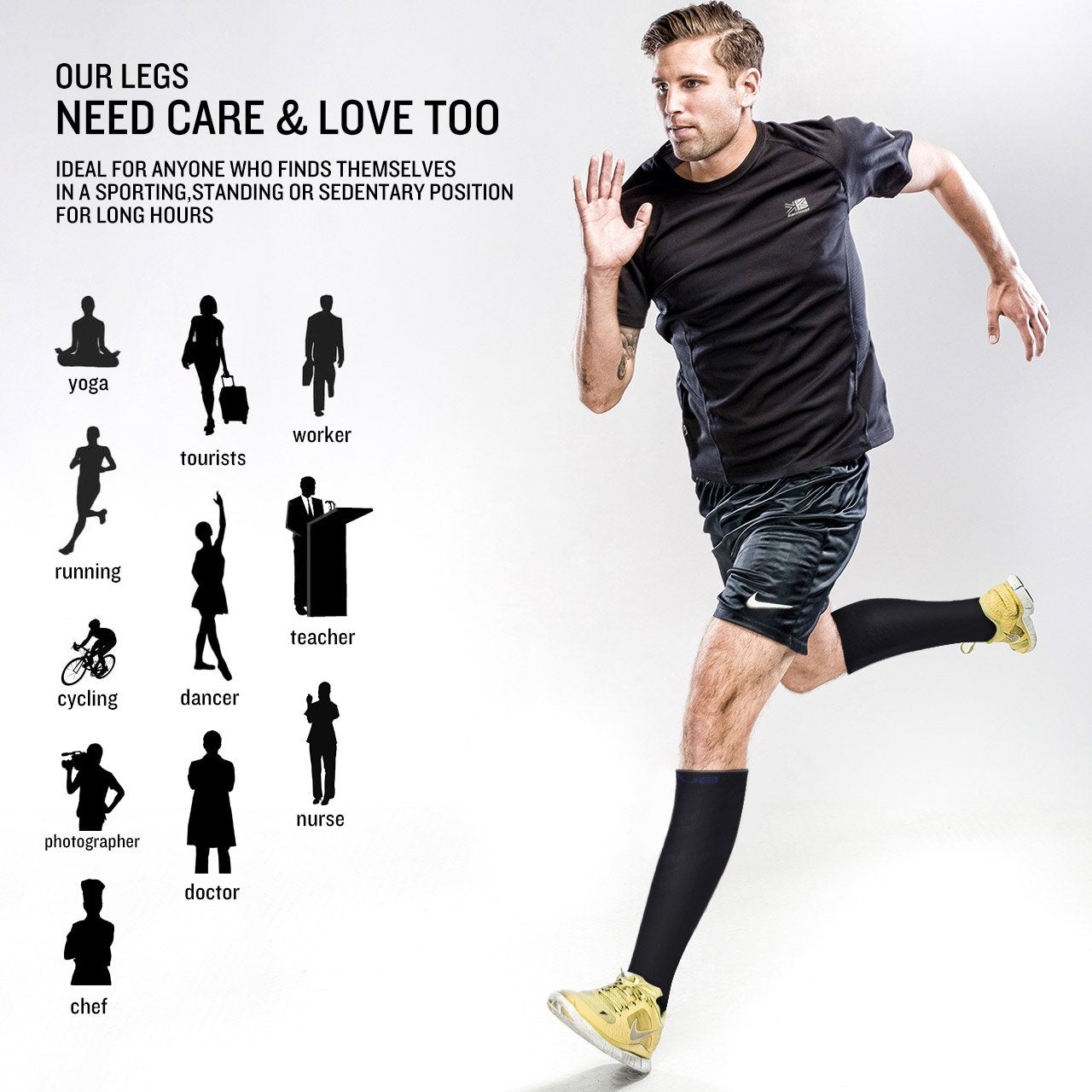 2 pairs of Miracle Compression Socks - Medium V915-PE0049-MX2