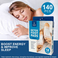 140 Pcs Cleansing Detox Foot Pads - 100% Natural Herbal Detox Patches (12 x 10 cm) V915-PE0108X10