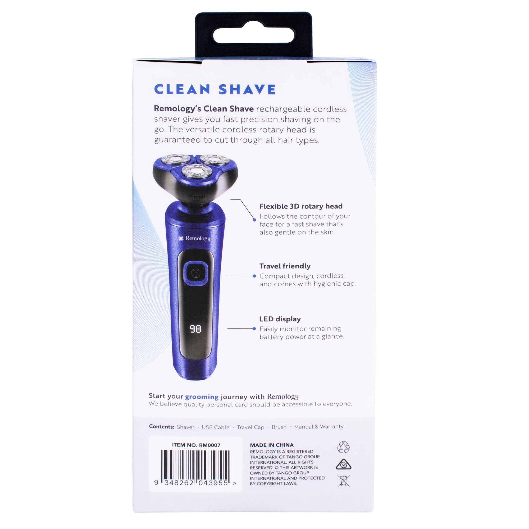Remology Clean Shave Rechargeable Cordless Shaver V915-RM0007