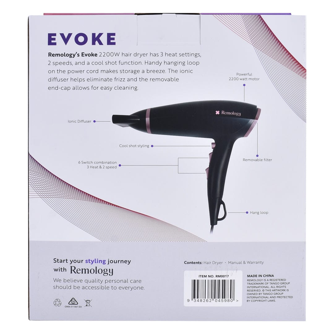 Remology Evoke 2200W Professional Hair Dryer V915-RM0017