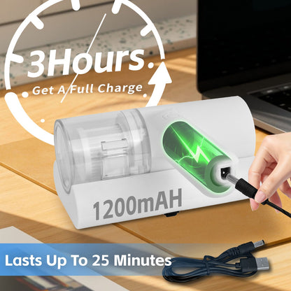 UV-C Cordless Dust Mite Vacuum Handheld Sanitizing Cleaner with 1200 mAh Battery V915-RM0042