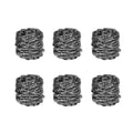 STAINLESS STEEL SCOURERS 6 PACK V915-SP0009