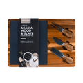 Clevinger 4 Piece Acacia Wood & Slate Cheese Board With Knife Set V915-TB0005