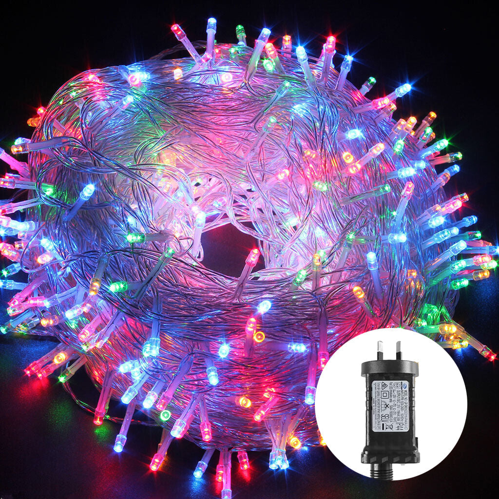 400 Low Voltage LED Curtain Lights 8 Functions 1.9x2M Christmas Decoration Multicolor V915-XU1130