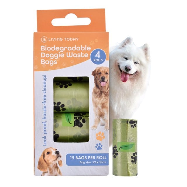 LIVINGTODAY 60 Biodegradable Unscented Pet Dog Poop Waste Bags V915-ZP0111