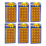 6 Cards of 8-Shot Ring Caps - 144 Shots Each, Total 684 Shots - Toy Gun Cap Refills V922-AWD-A0211-CAP144R6PK