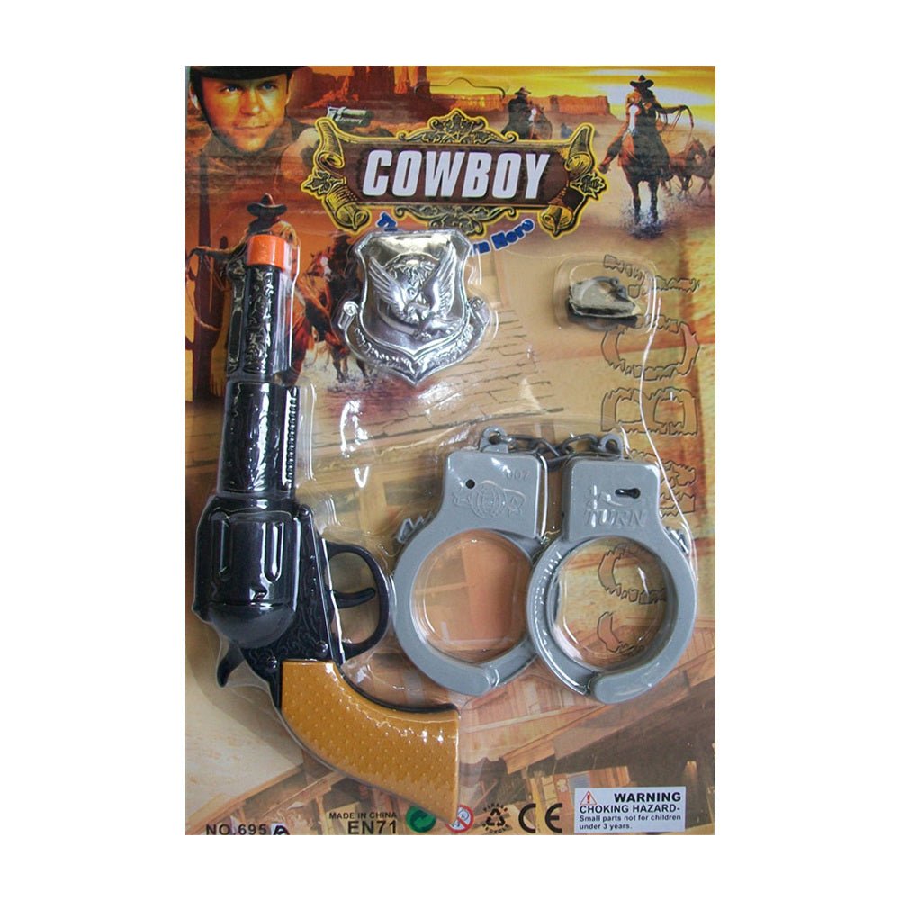 Toy cowboy gun and handcuff play set V922-AWD-A1002-GUN695B