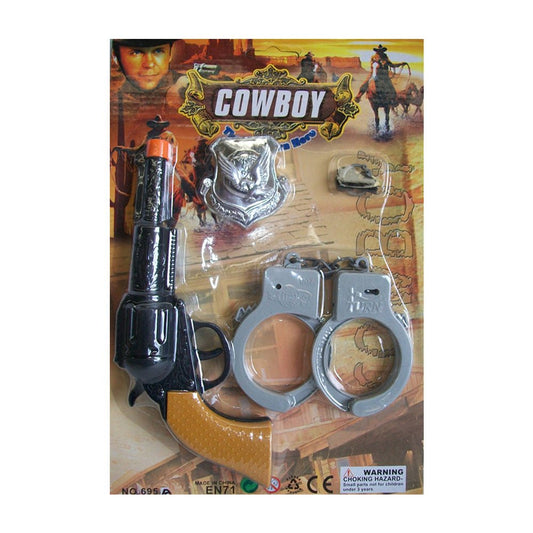 Toy cowboy gun and handcuff play set V922-AWD-A1002-GUN695B