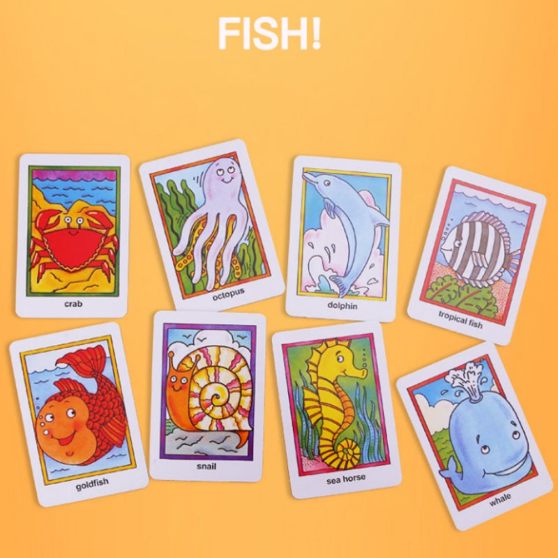 Crazy Eight Hearts Old Maid Fish Educational children card games - Fish V922-AWD-B0103-CARGAM-F
