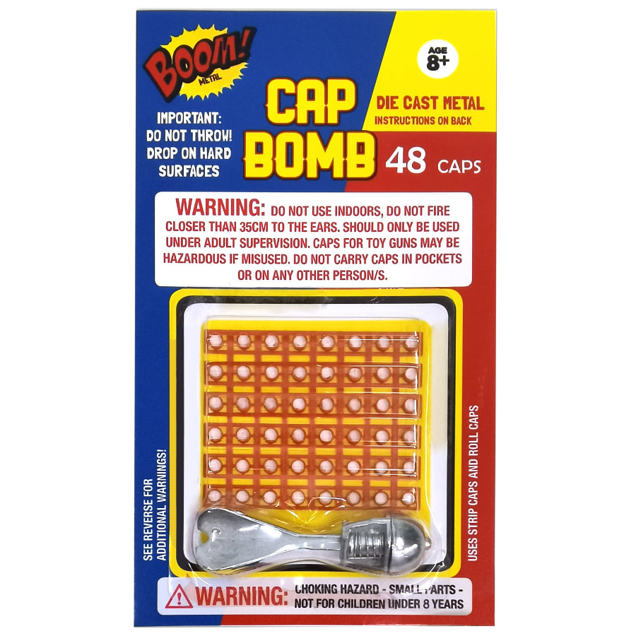 2 x Diecast Cap Bomb with 48 Shots pack, traditional toys V922-AWD-B0121-CAPBOM-2