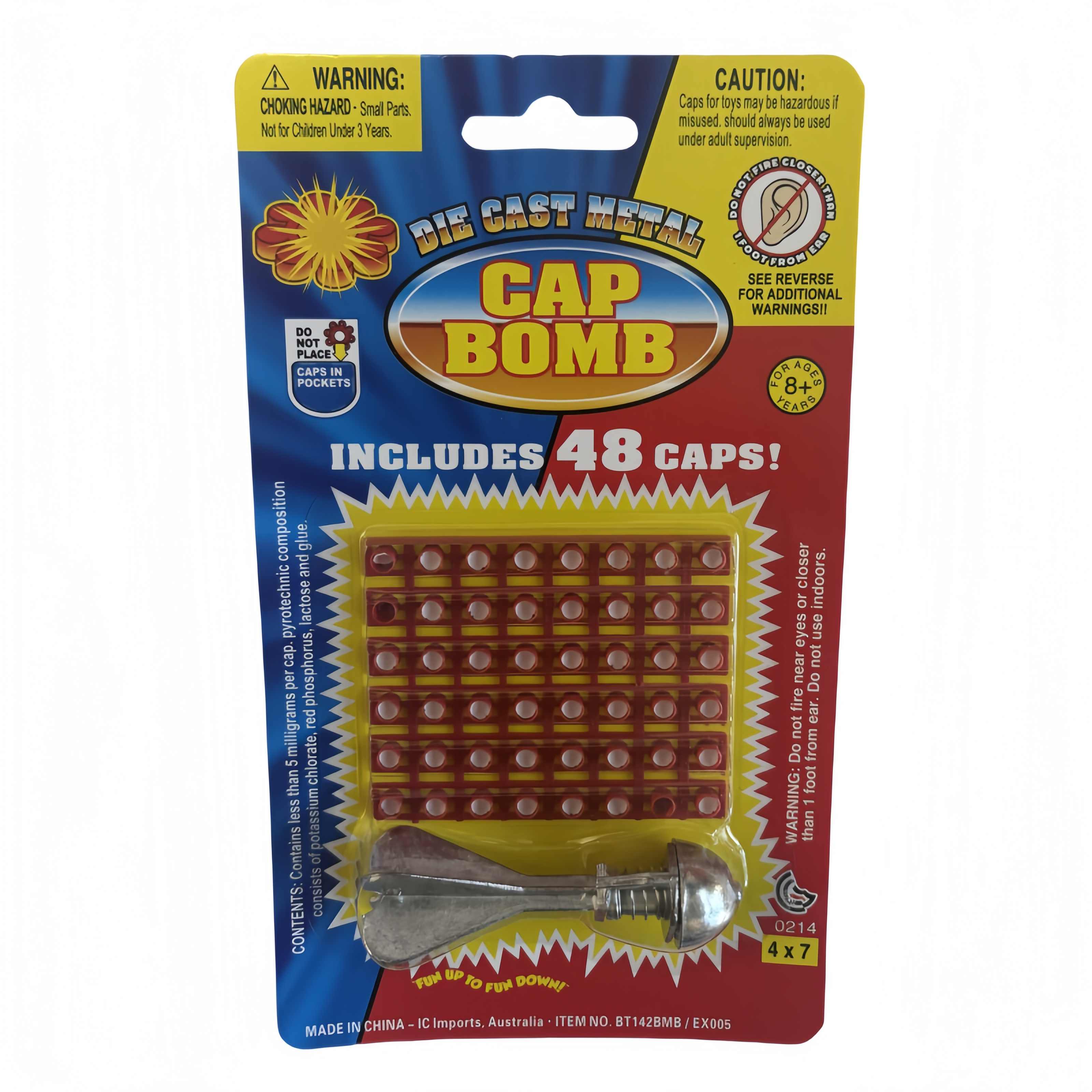 2 x Diecast Cap Bomb with 48 Shots pack, traditional toys V922-AWD-B0121-CAPBOM-2