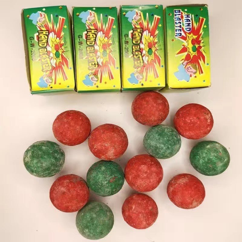 4 packs of HAND BLASTER-Spark Ball Popping Blaster Ball Board Cannon Pop-on-Bump. V922-AWD-B0301-HANBLA