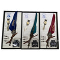 Harry Potter Vintage Feather Dip Pen Writing Set with ink Calligraphy Quill Pen Gifts - NAVY BLUE V922-AWD-B0501-HPSTAB