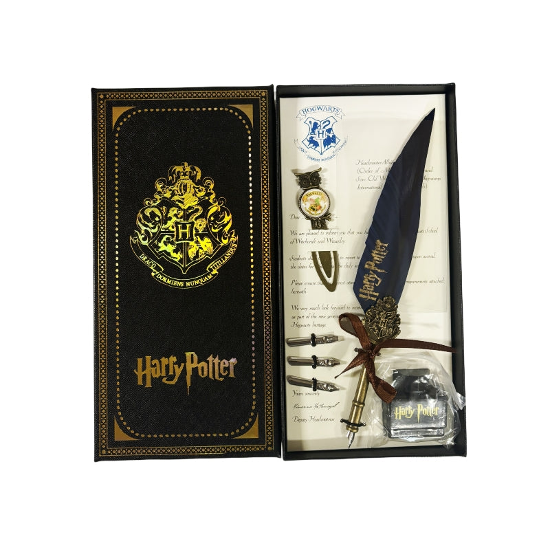 Harry Potter Vintage Feather Dip Pen Writing Set with ink Calligraphy Quill Pen Gifts - CLARET RED V922-AWD-B0502-HPSTAR