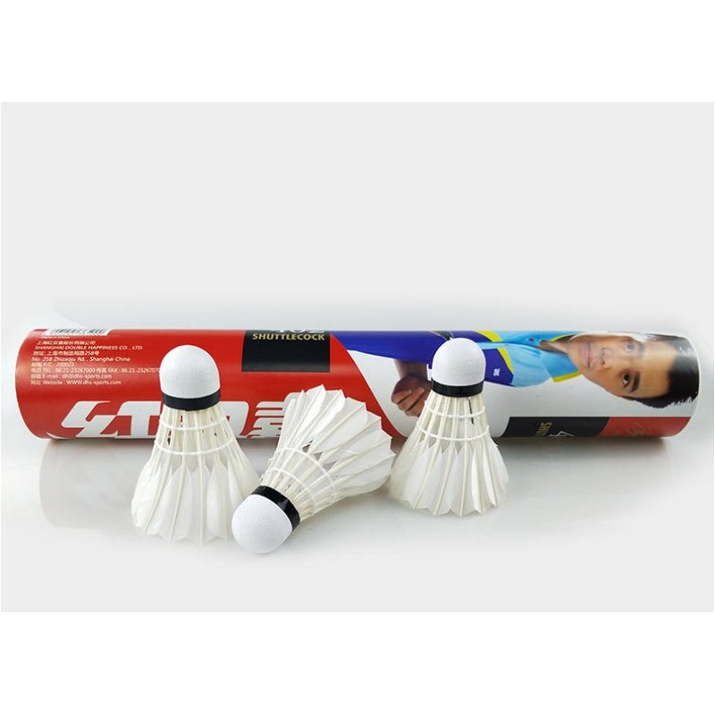 12PCs of DHS Badminton Goose Feather Shuttlecock Model 401 / 402 - 401 V922-AWD-B0520-DHS401
