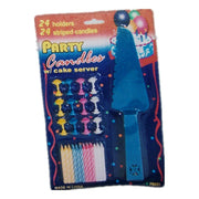 4 Sets of Party candles with Cake server sets V922-AWD-B1323-CANPAC