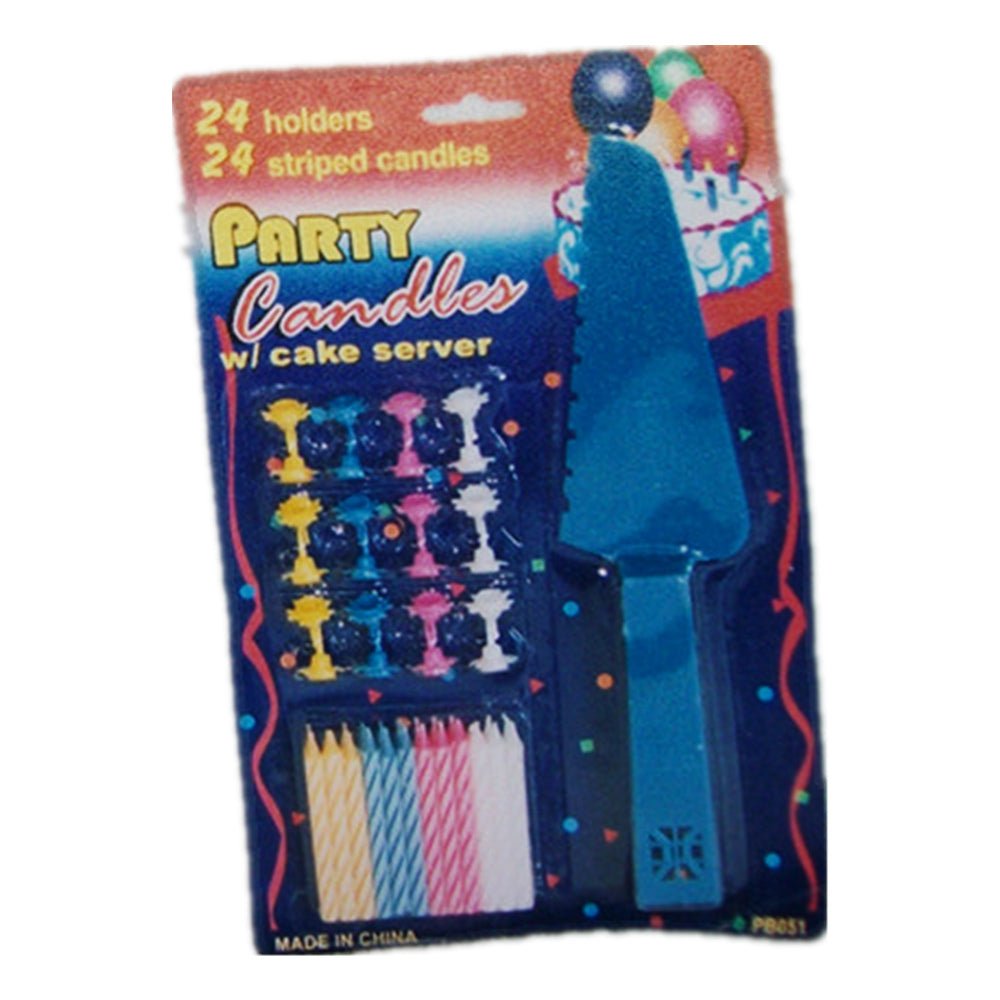 4 Sets of Party candles with Cake server sets V922-AWD-B1323-CANPAC