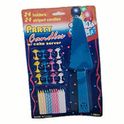 4 Sets of Party candles with Cake server sets V922-AWD-B1323-CANPAC