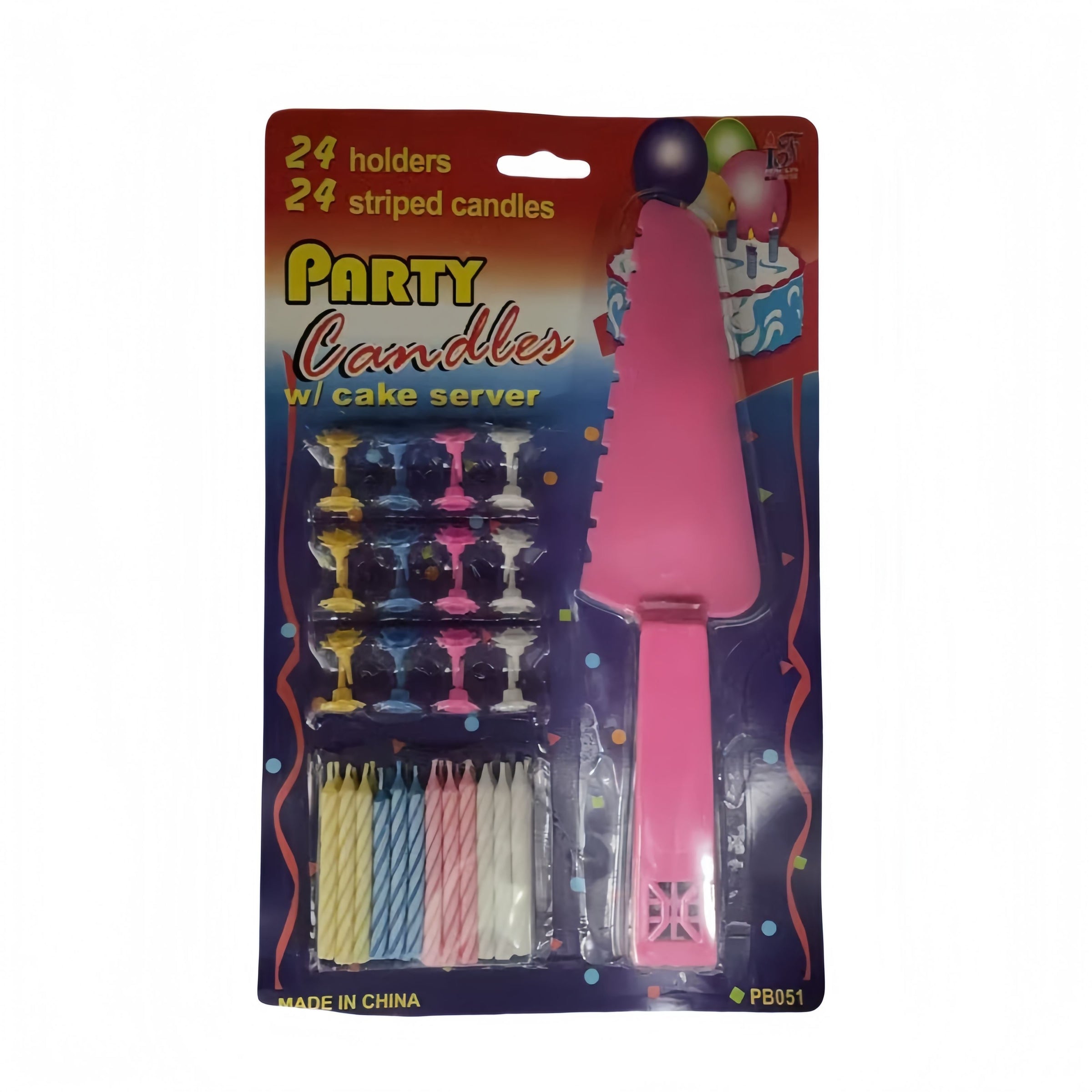 4 Sets of Party candles with Cake server sets V922-AWD-B1323-CANPAC