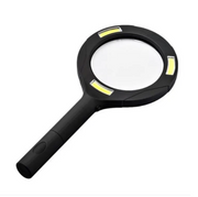 LED Magnifying Glass with COB Light-250 Lumens Glass Lens Ergonomic Handle V922-AWD-C0301-MAGGLA250