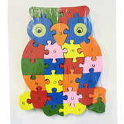 WOODEN ANIMAL PUZZLES ALPHABET AND NUMBER ASSORTED - Owl V922-AWD-C0741-WOOASTO-4