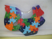 WOODEN ANIMAL PUZZLES ALPHABET AND NUMBER ASSORTED - Elephant V922-AWD-C0741-WOOASTO-7