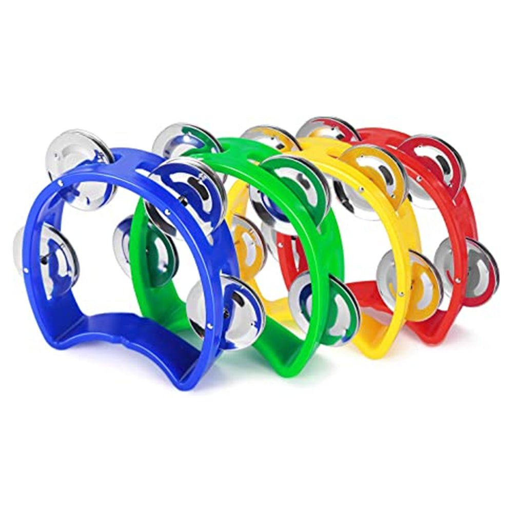 4x Hand shaker half tambourine V922-AWD-C0751-HANSHA