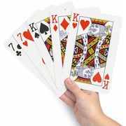 JUMBO PLAYING CARDS Large Deck Card Game Plastic Coated Poker Plating Cards V922-AWD-C0802-JUMCAR
