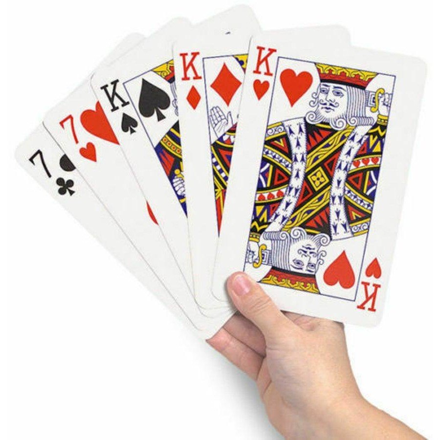 JUMBO PLAYING CARDS Large Deck Card Game Plastic Coated Poker Plating Cards V922-AWD-C0802-JUMCAR