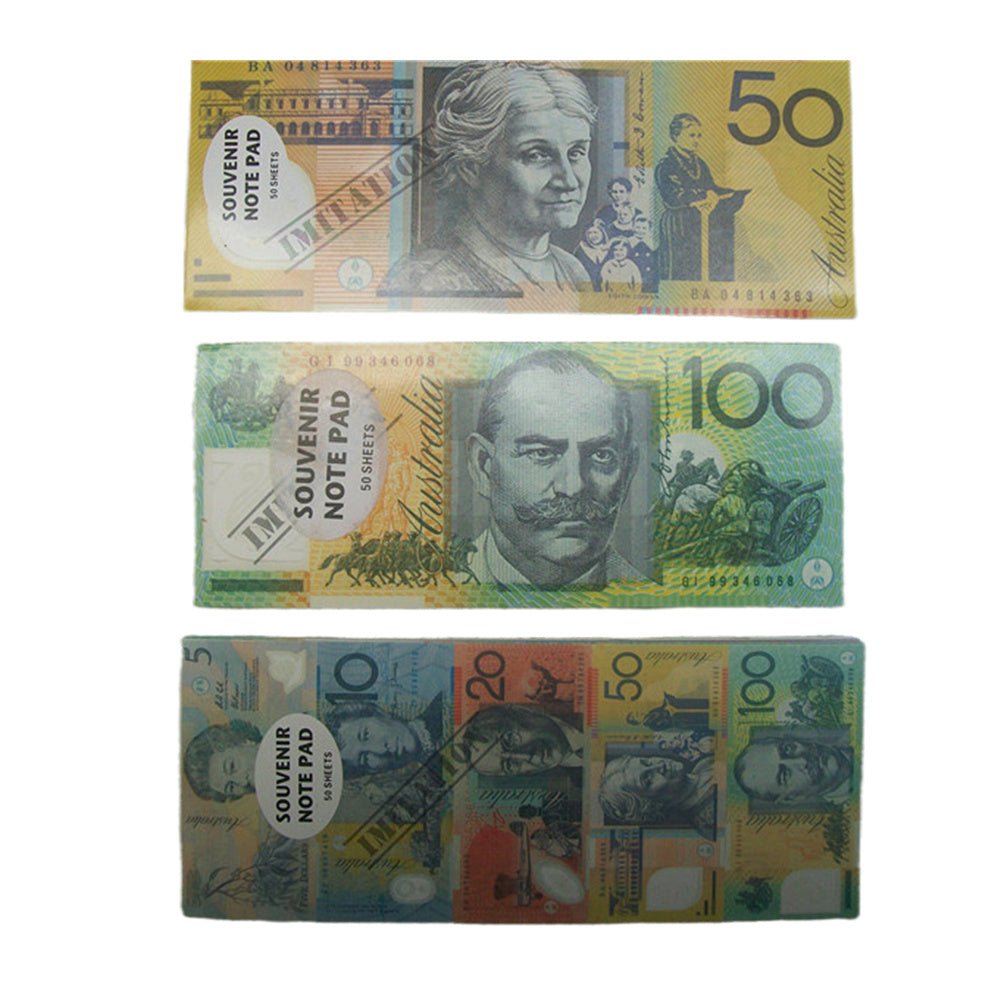 Aussie pad 3 assorted - $100 V922-AWD-C0811-NOTPAD-100