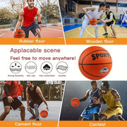 Standard Size 7 Rubber Basketball Training basketball V922-AWD-C1001-BASBAL
