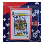 Playing card with 6 Colourful Dices V922-AWD-C1031-CARD1D