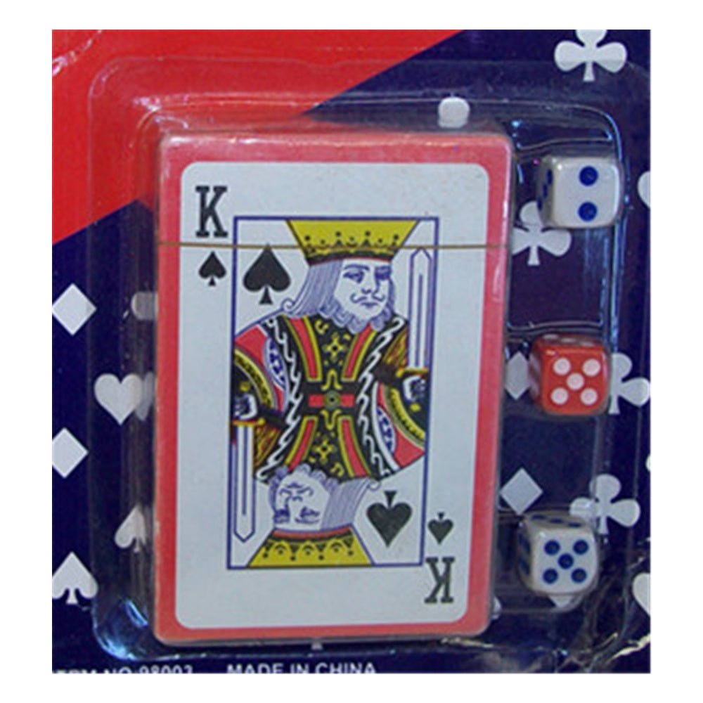 Playing card with 6 Colourful Dices V922-AWD-C1031-CARD1D