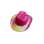 Holographic Cowboy Party Hat (Adult Size) - Rose V922-AWD-C1133-HAT215-R