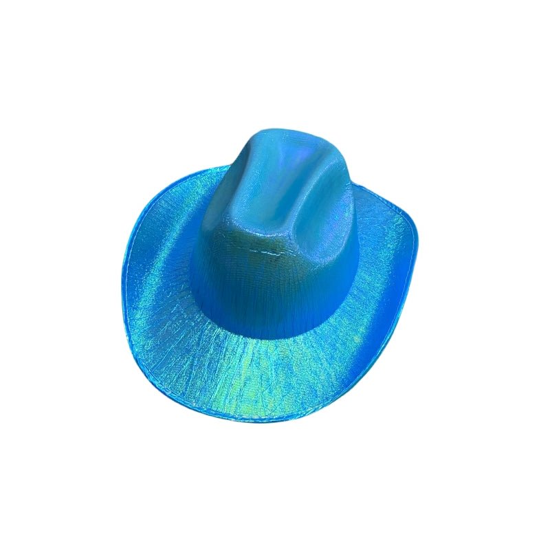 Holographic Cowboy Party Hat (Adult Size) - Rose V922-AWD-C1133-HAT215-R