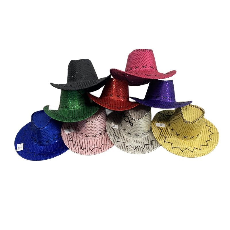 Sequin Cowboy Hat party hat - Pink V922-AWD-C1133-HAT217-P