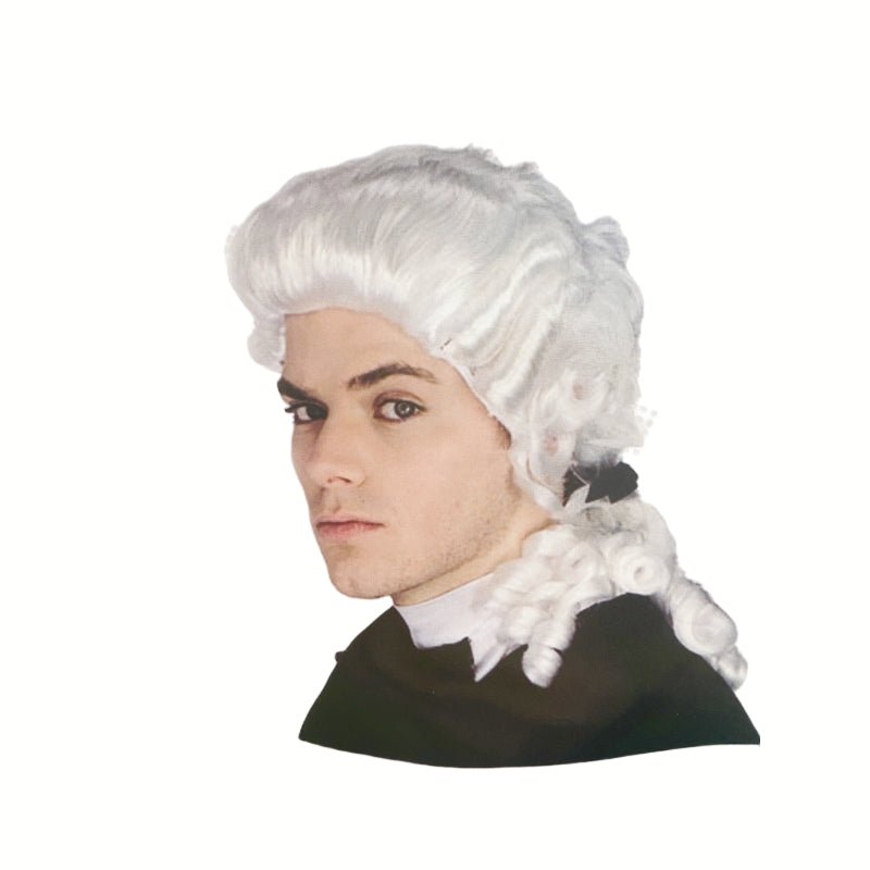 White Judge Wig Colonial Wig Lawyer Dress Costume Halloween Fancy Party wig V922-AWD-C1204-WIG911