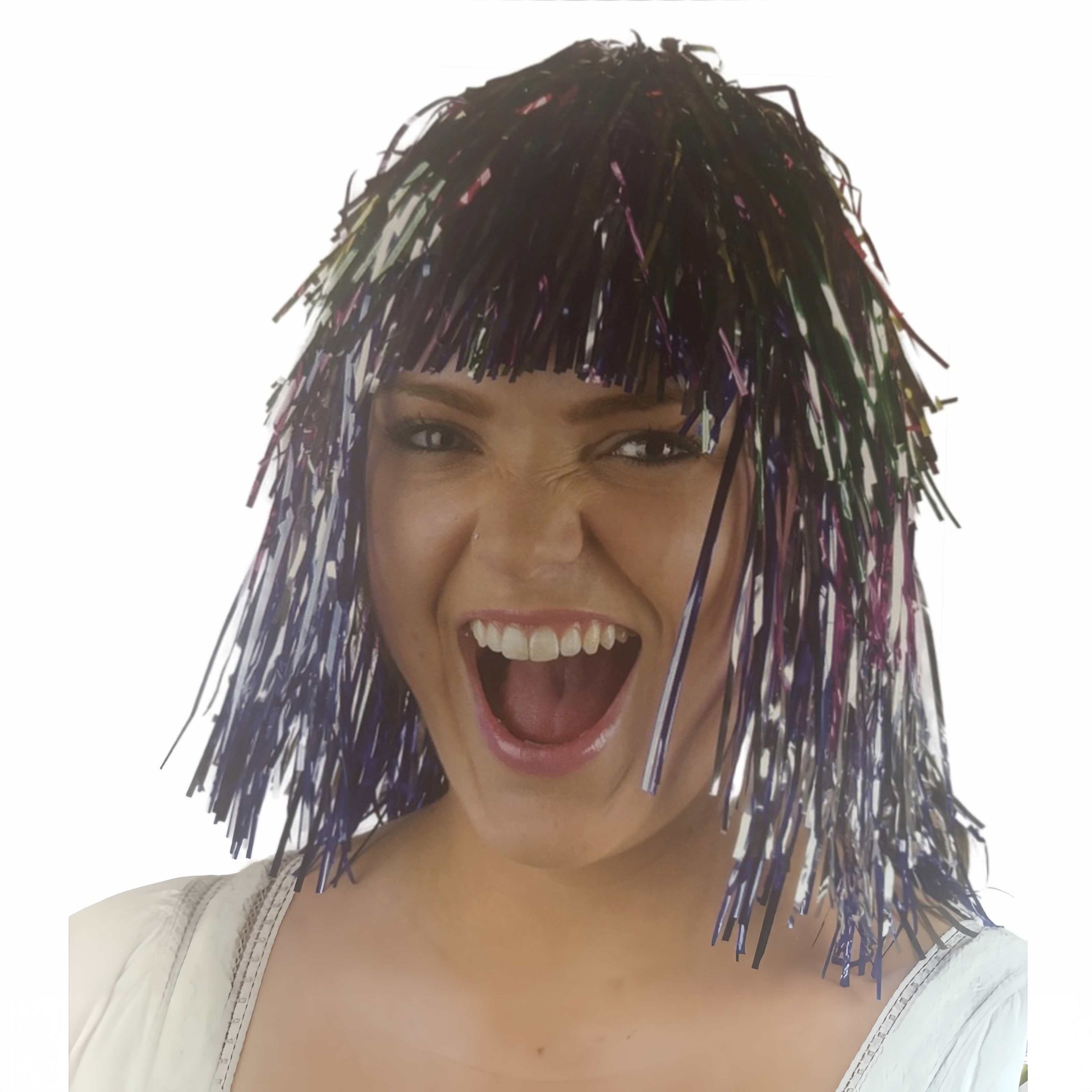 Tinsel wig-multi colours V922-AWD-C1233-TINWIG