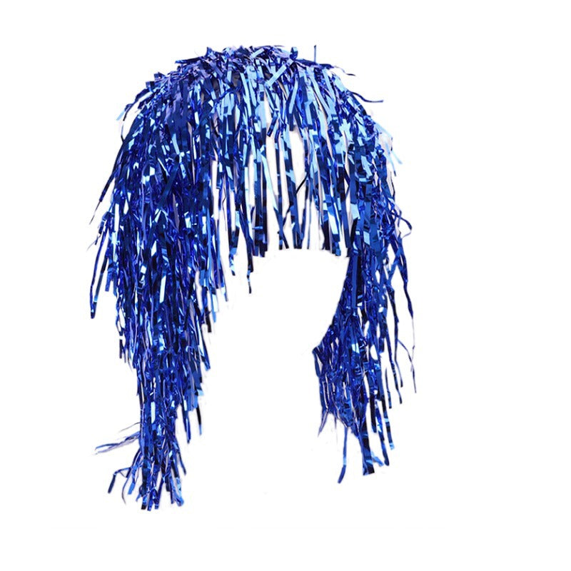 Party tinsel wig-assorted colour - Green V922-AWD-C1234-TINWIG2-GREEN